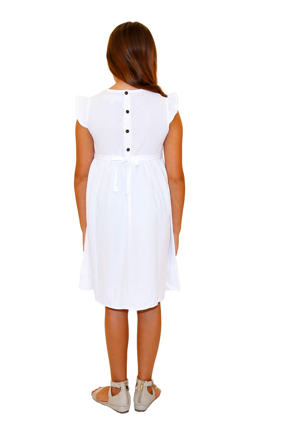 G1002 - White Cotton Dress