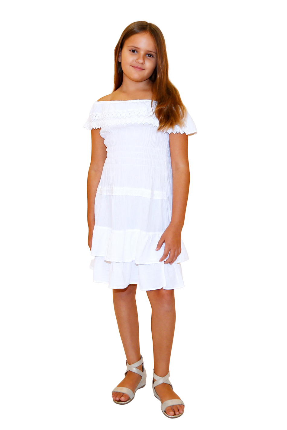 G1005 - White Cotton Dress