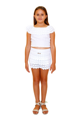 G1006 - White Cotton Skirt