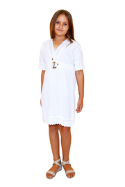G1019 - White Cotton Dress