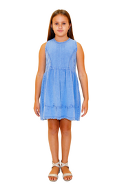 G1110 - Blue Cotton Dress