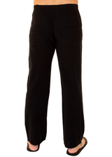 GZ1010 - Black Cotton Drawstring Waist Pants