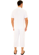 GZ1013 - White Cotton Drawstring Pocket Shirt
