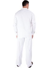 GZ1017 - White Cotton Button Down Long Sleeve Shirt