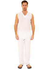 GZ1019 - White Cotton Sleeves Hood Shirt