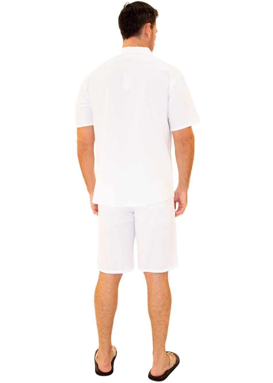 GZ3102 - White Cotton Drawstring Waist Shorts