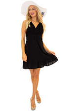 NW1020 - Black Mini Cotton Dress