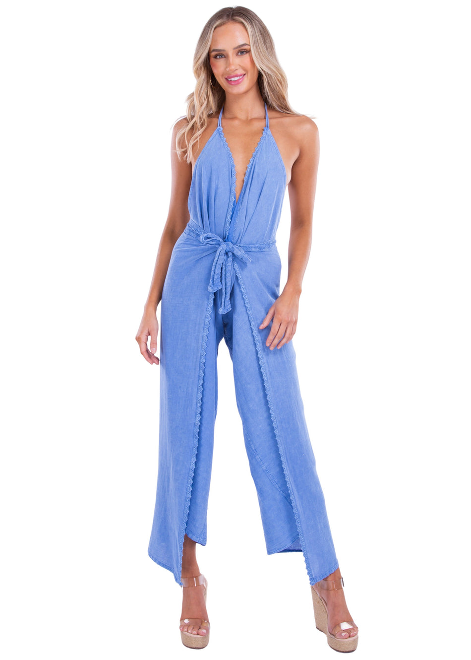 NW1028 - Blue Multiway Cotton Wrap Pants