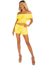 NW1029 - Yellow Cotton Shorts