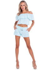 NW1029 - Baby Turquoise Cotton Shorts