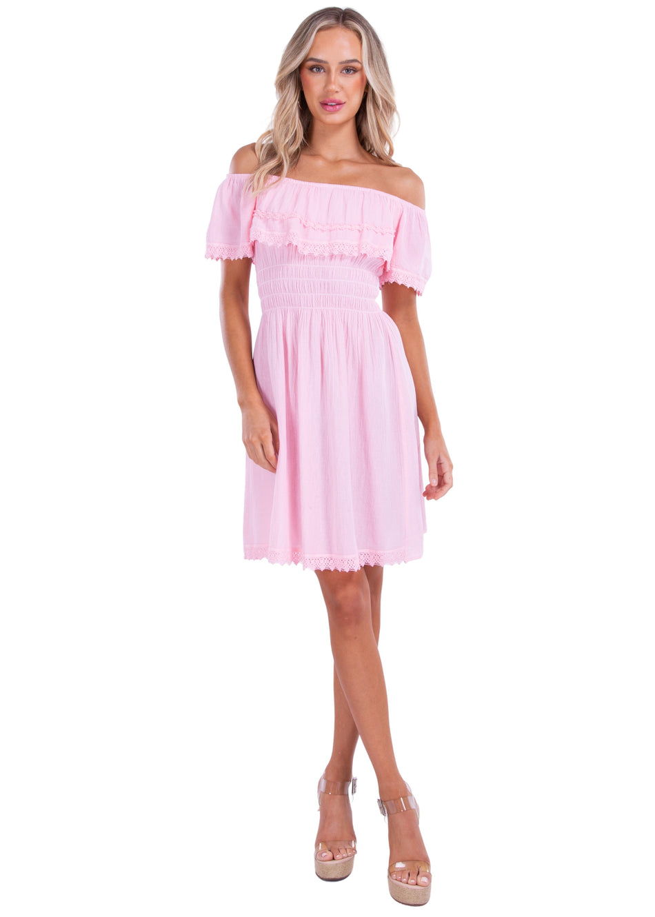 NW1066 - Baby Pink Cotton Dress