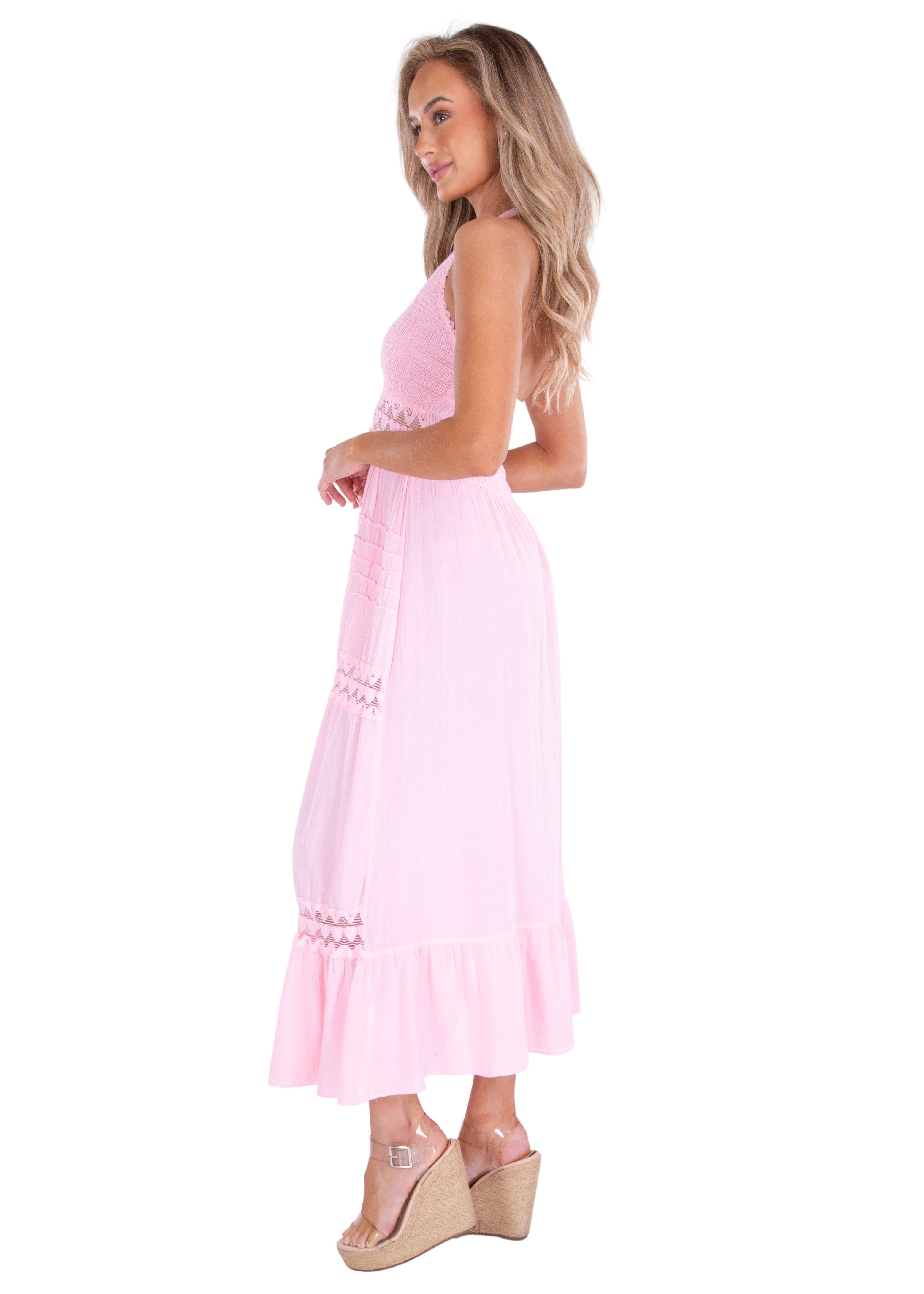 NW1068 - Baby Pink Cotton Dress NEO NYC, INC. NW1068 - Baby Pink Cotton Dress NEO NYC, INC.