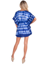NW1073 - Tie Dye Navy Cotton Cover-Up