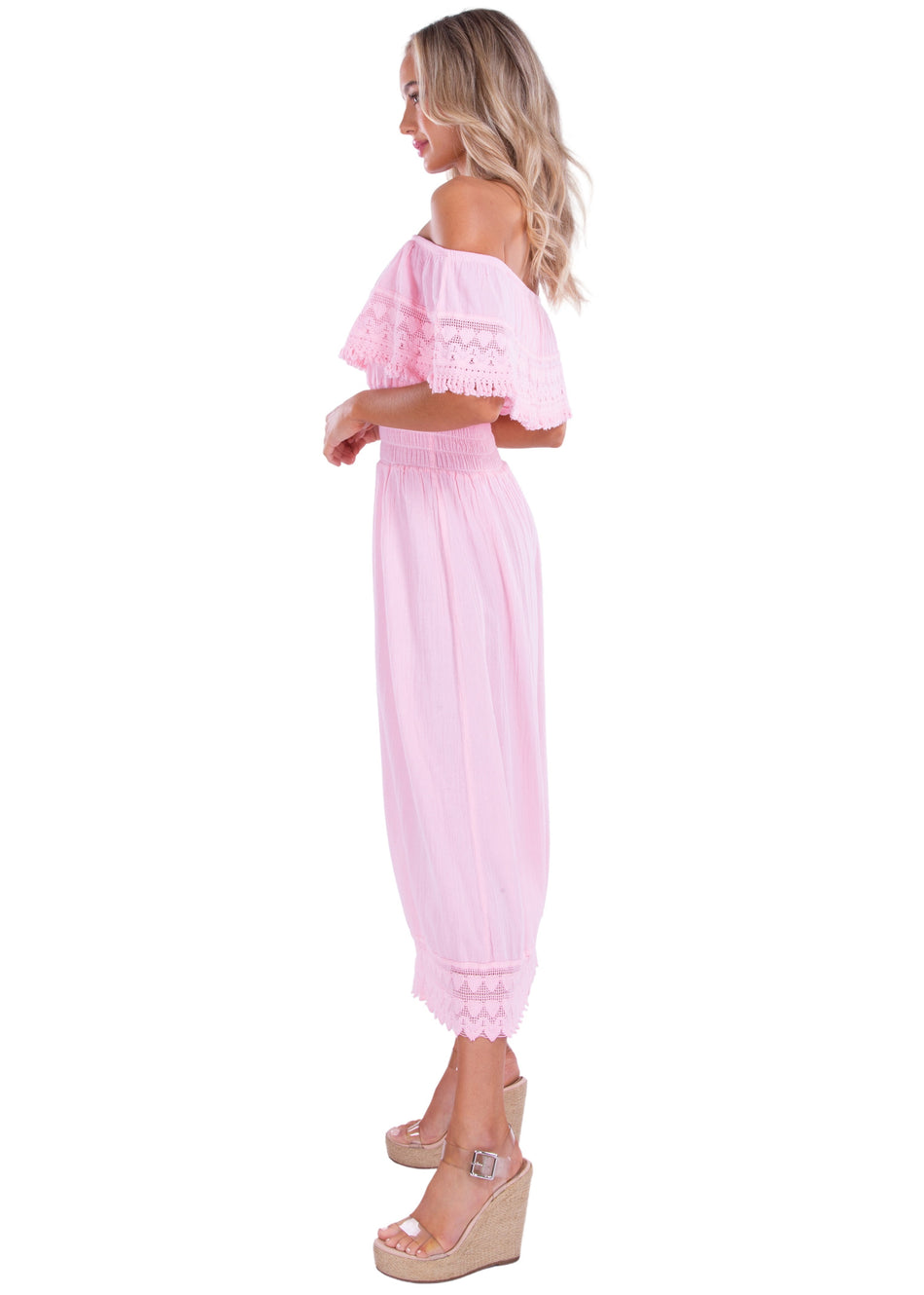 NW1079 - Baby Pink Cotton Dress