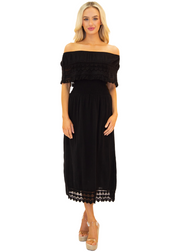 NW1079 - Black Cotton Dress