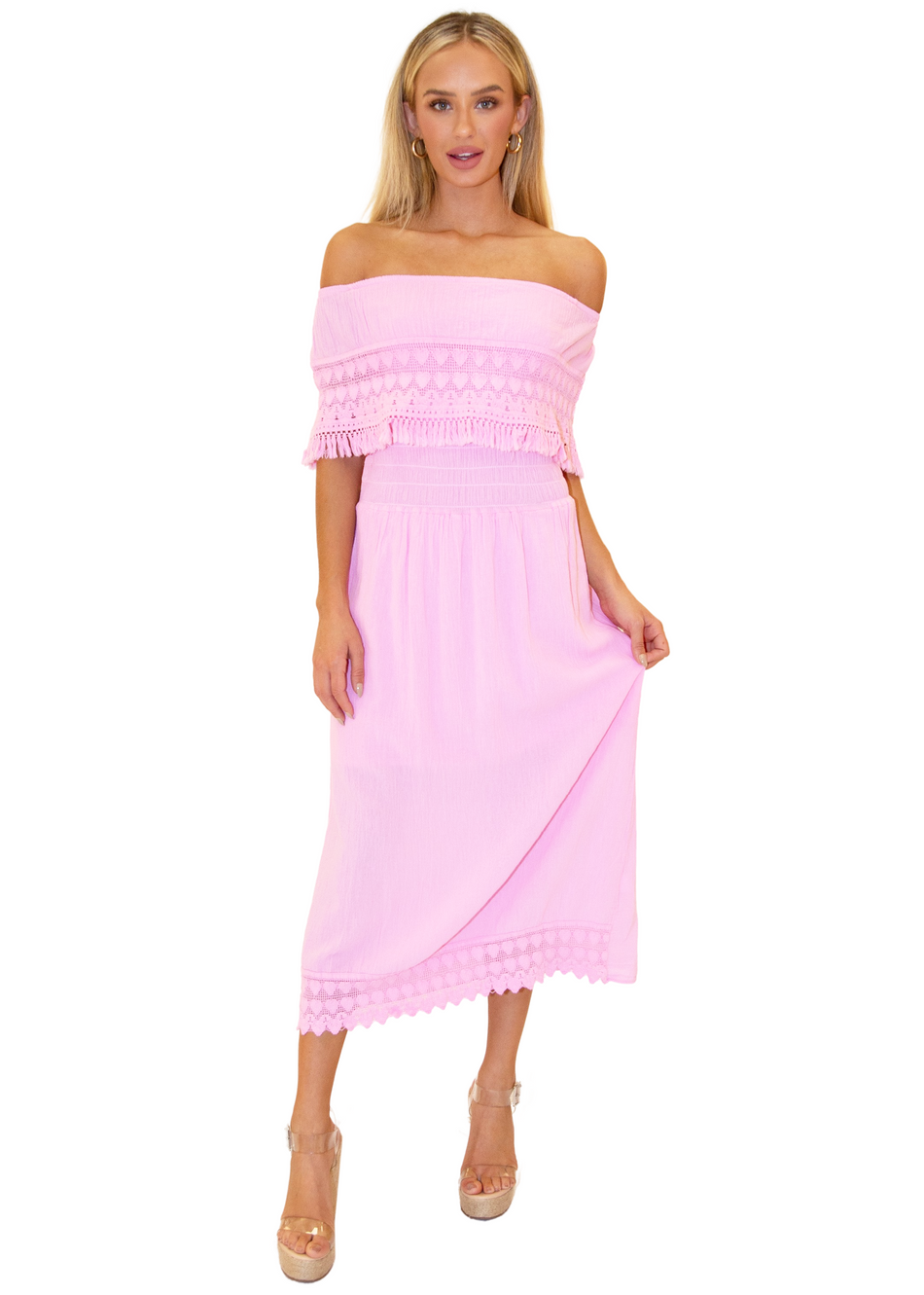 NW1079 - Pink Cotton Dress