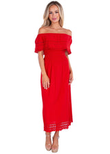 NW1079 - Red Cotton Dress