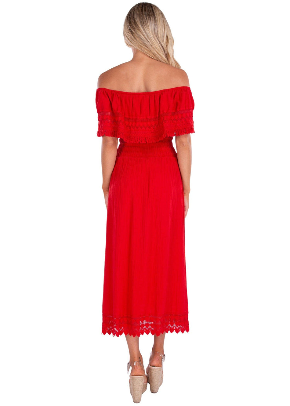 NW1079 - Red Cotton Dress