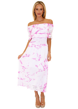 NW1079 - Tie-Dye Pink Cotton Dress