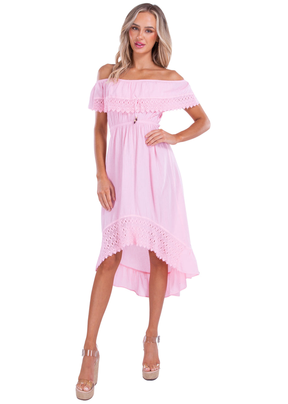 NW1083 - Baby Pink Cotton Dress