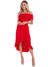 NW1083 - Red Cotton Dress