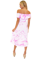 NW1083 - Tie Dye Pink Cotton Dress