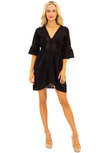 NW1085 - Black Cotton Dress