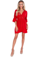 NW1085 - Red Cotton Dress