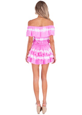NW1030 - Pink Wash Cotton Ruffle Skirt