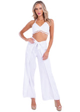 NW1028 - White Multiway Cotton Wrap Pants