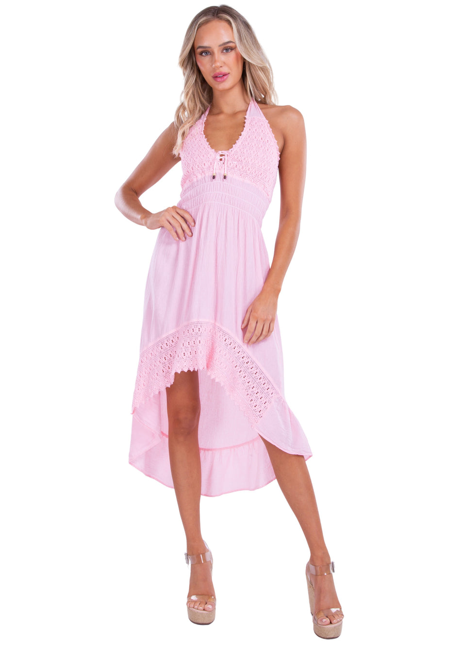 NW1169 - Baby Pink Cotton Dress