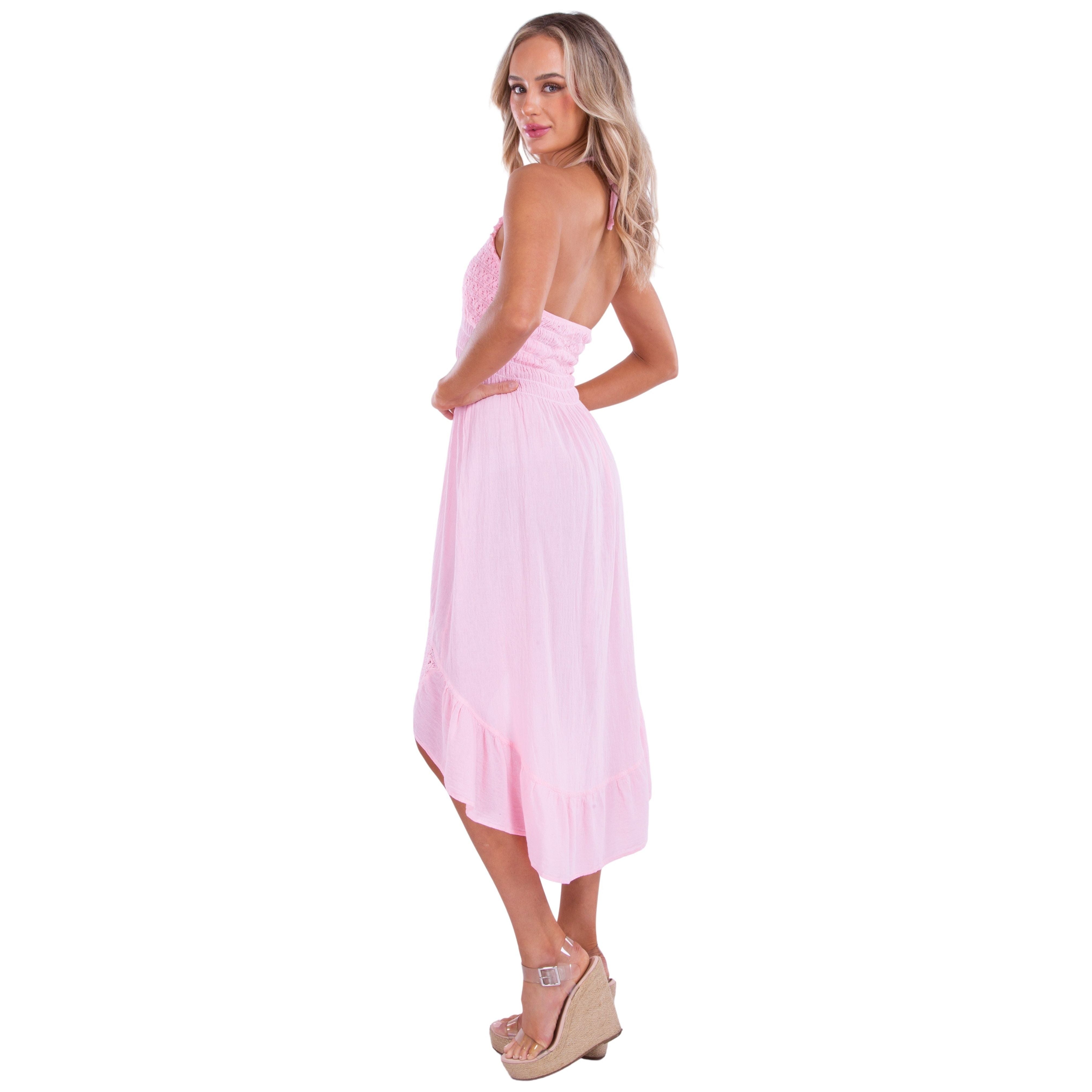 NW1169 - Baby Pink Cotton Dress NEO NYC, INC. NW1169 - Baby Pink Cotton Dress NEO NYC, INC.