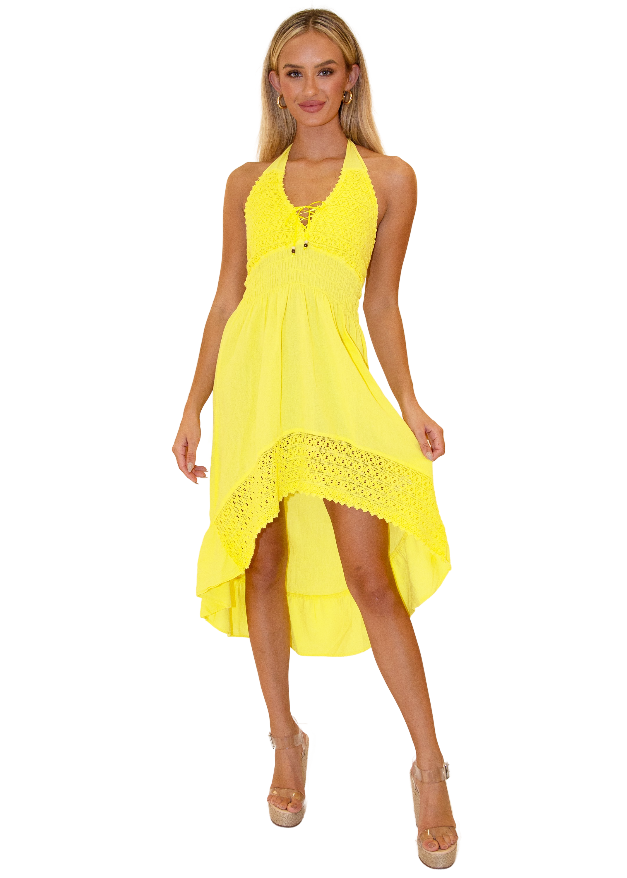 NW1169 Yellow Cotton Dress