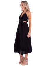 NW1231 - Black Cotton Dress