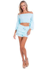 NW1087 - Baby Turquoise Cotton Skort
