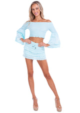 NW1087 - Baby Turquoise Cotton Skort