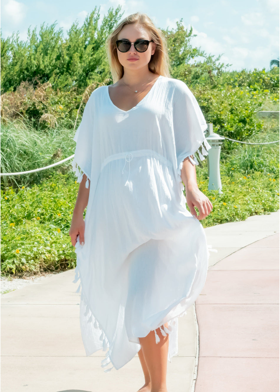 NW1251 - White Cotton Cover-Up