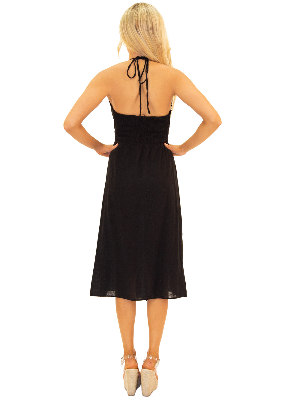 NW1273 - Black Cotton Dress