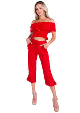 NW1283 - Red Cotton Pants