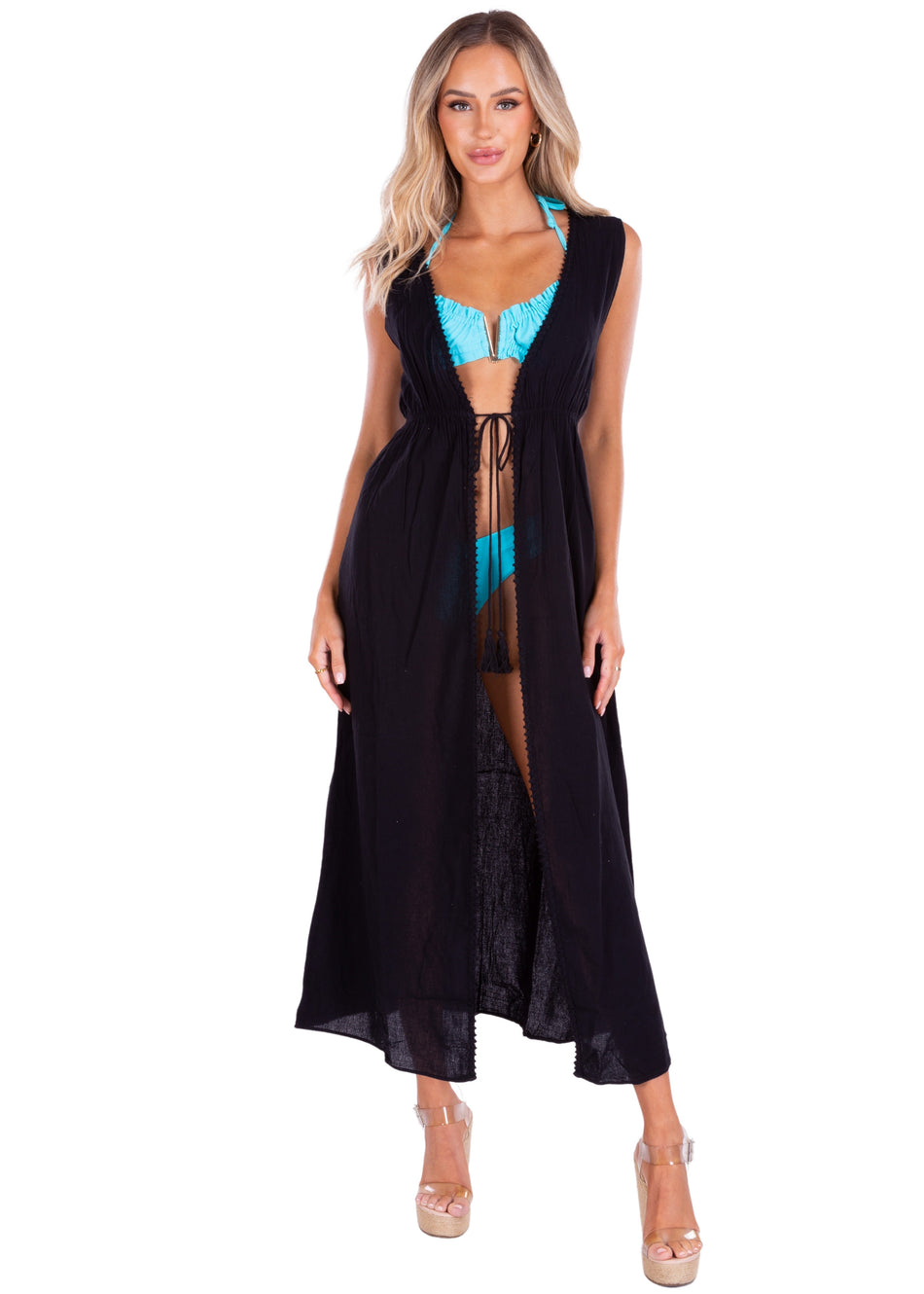 NW1309 - Black Cotton Cover Up