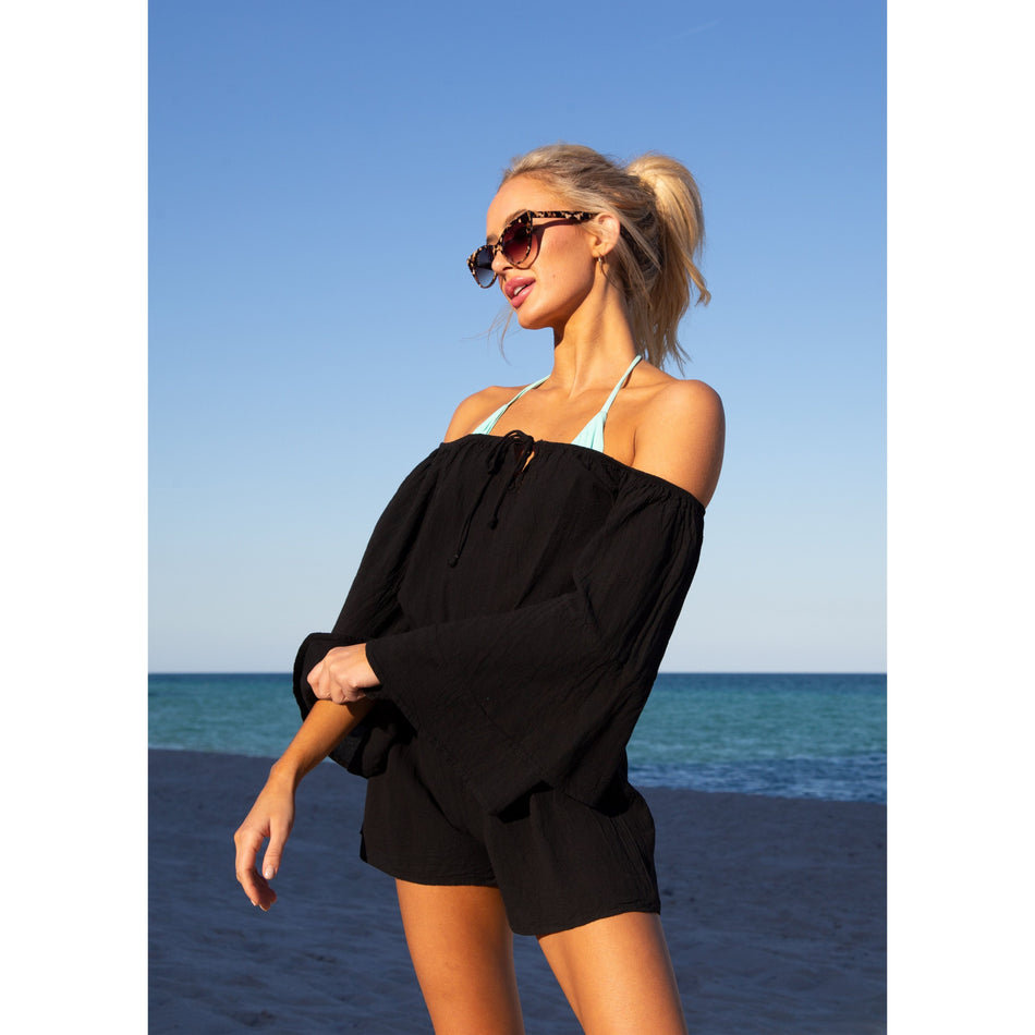 NW1311 - Black Cotton Romper