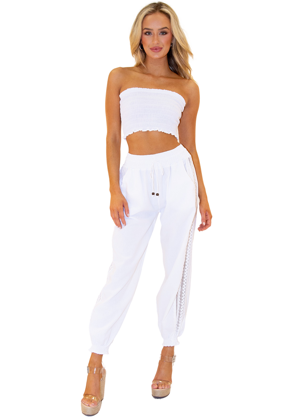 NW1326 - White Cotton Pants