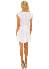 NW1373 - White Cotton Dress