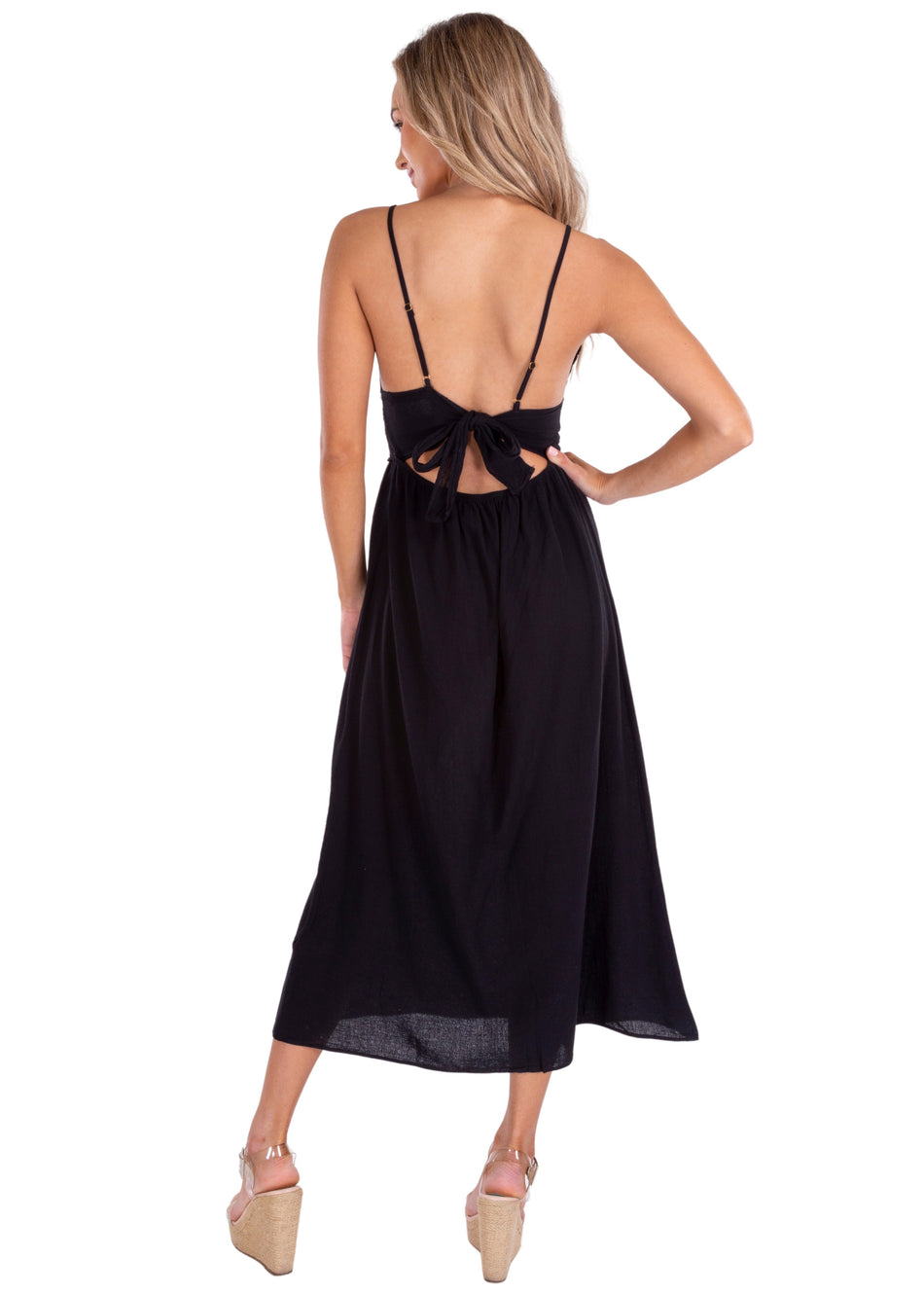 NW1520 - Black Cotton Dress