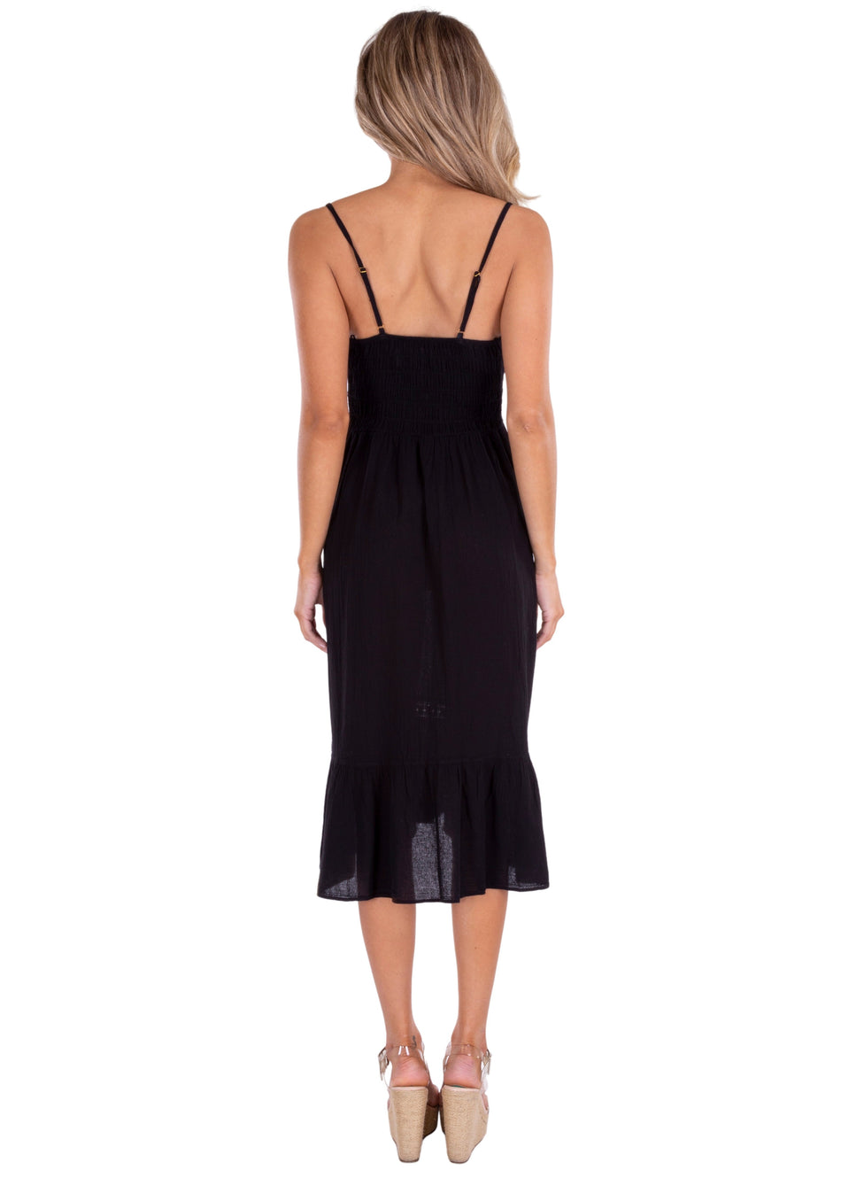 NW1528 - Black Cotton Dress