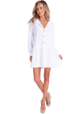 NW1531 - White Cotton Dress