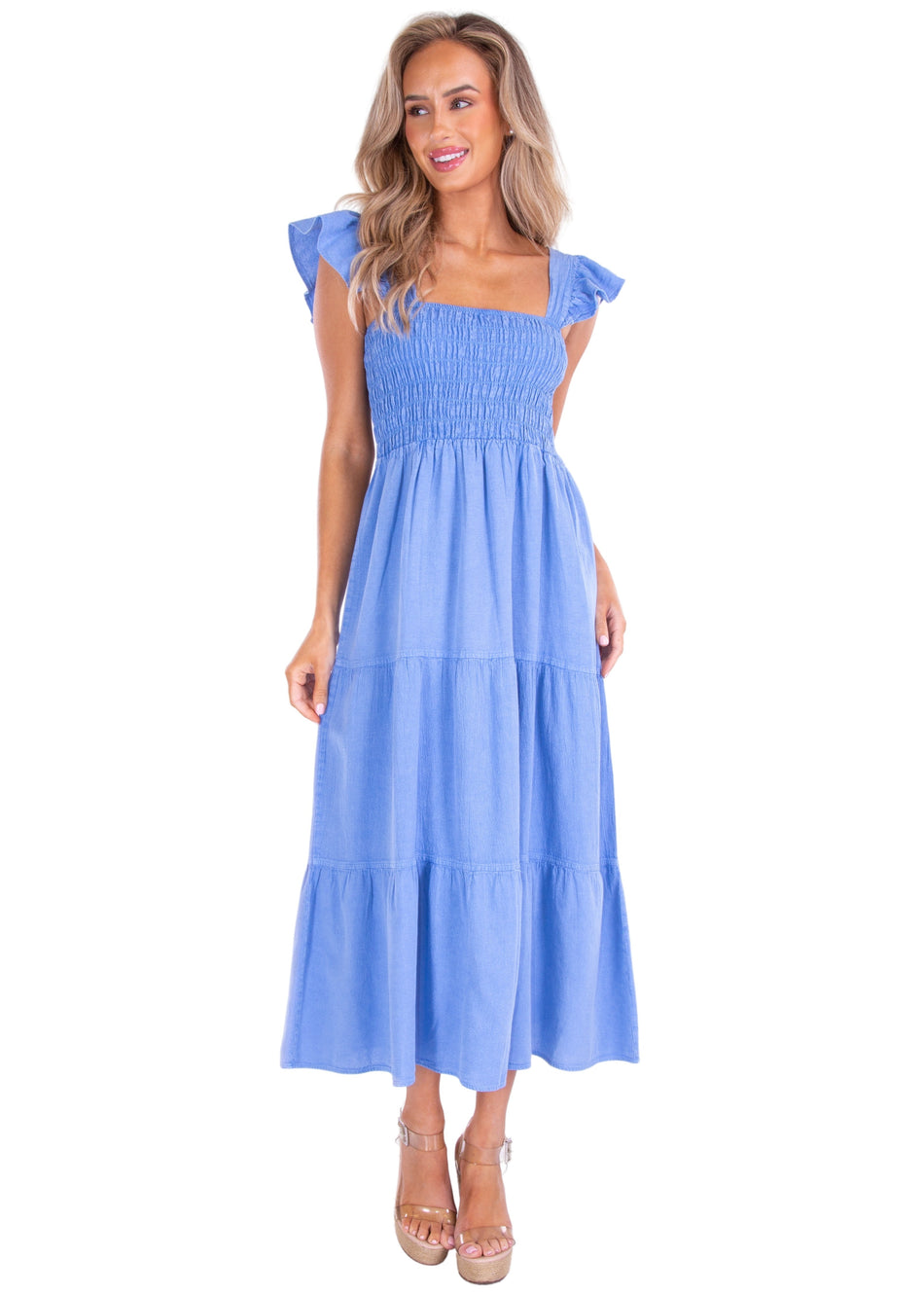 NW1539 - Blue Cotton Dress