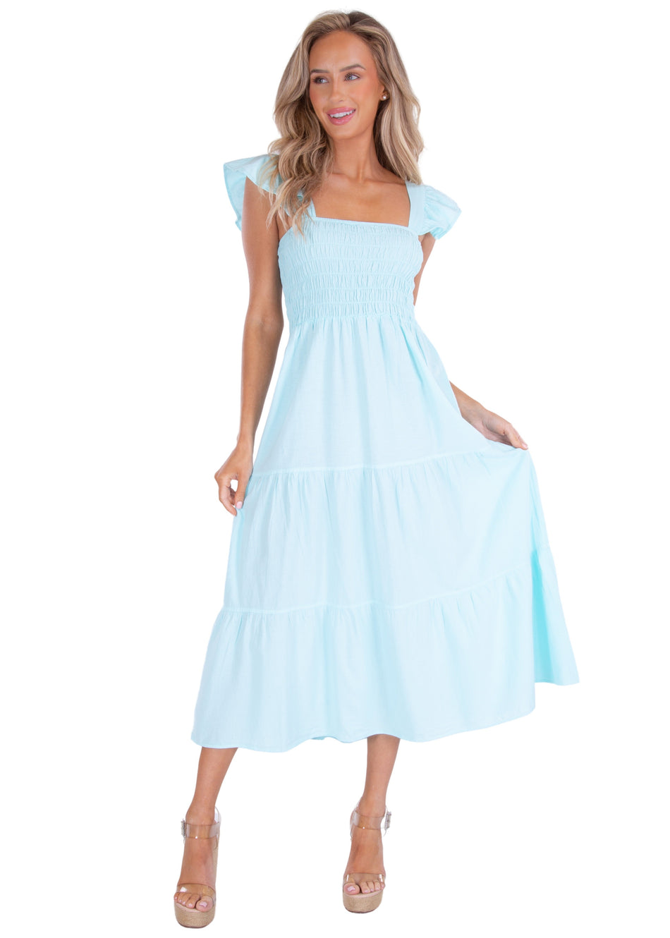 NW1539 - Baby Turquoise Cotton Dress