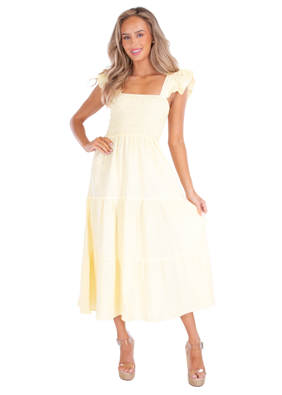 NW1539 - Baby Yellow Cotton Dress