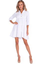 NW1546 - White Cotton Dress